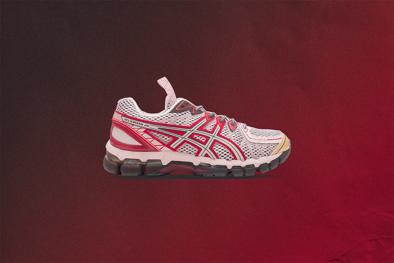 UB9-S Gel-Kayano 20 - Crystal Pink/Classic Red Asics Gel Cushion Running Shoes