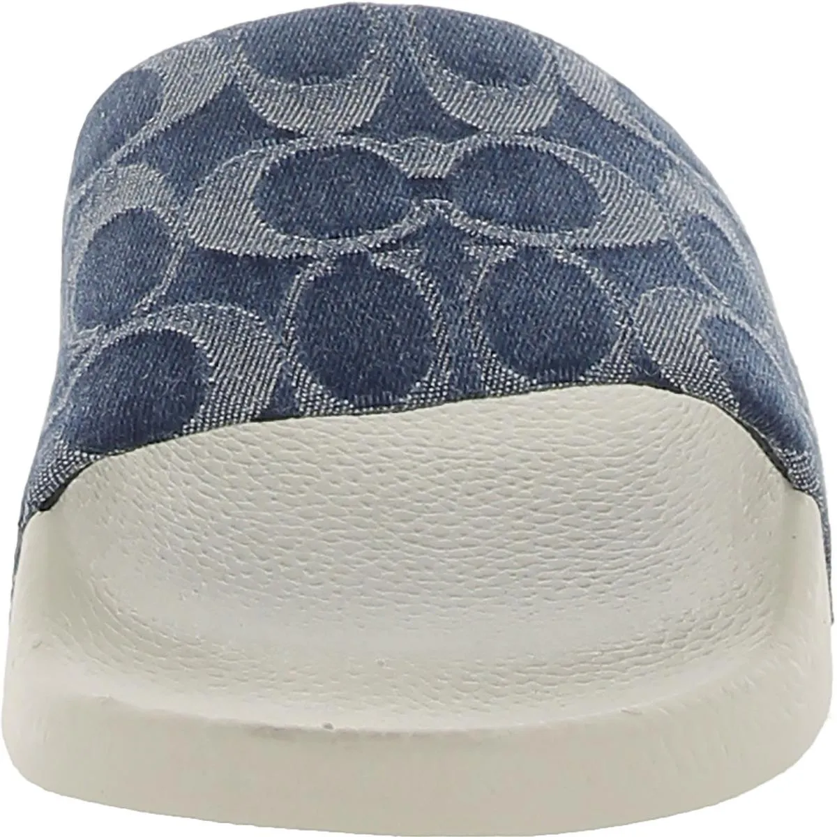 Udele Womens Denim Logo Pool Slides