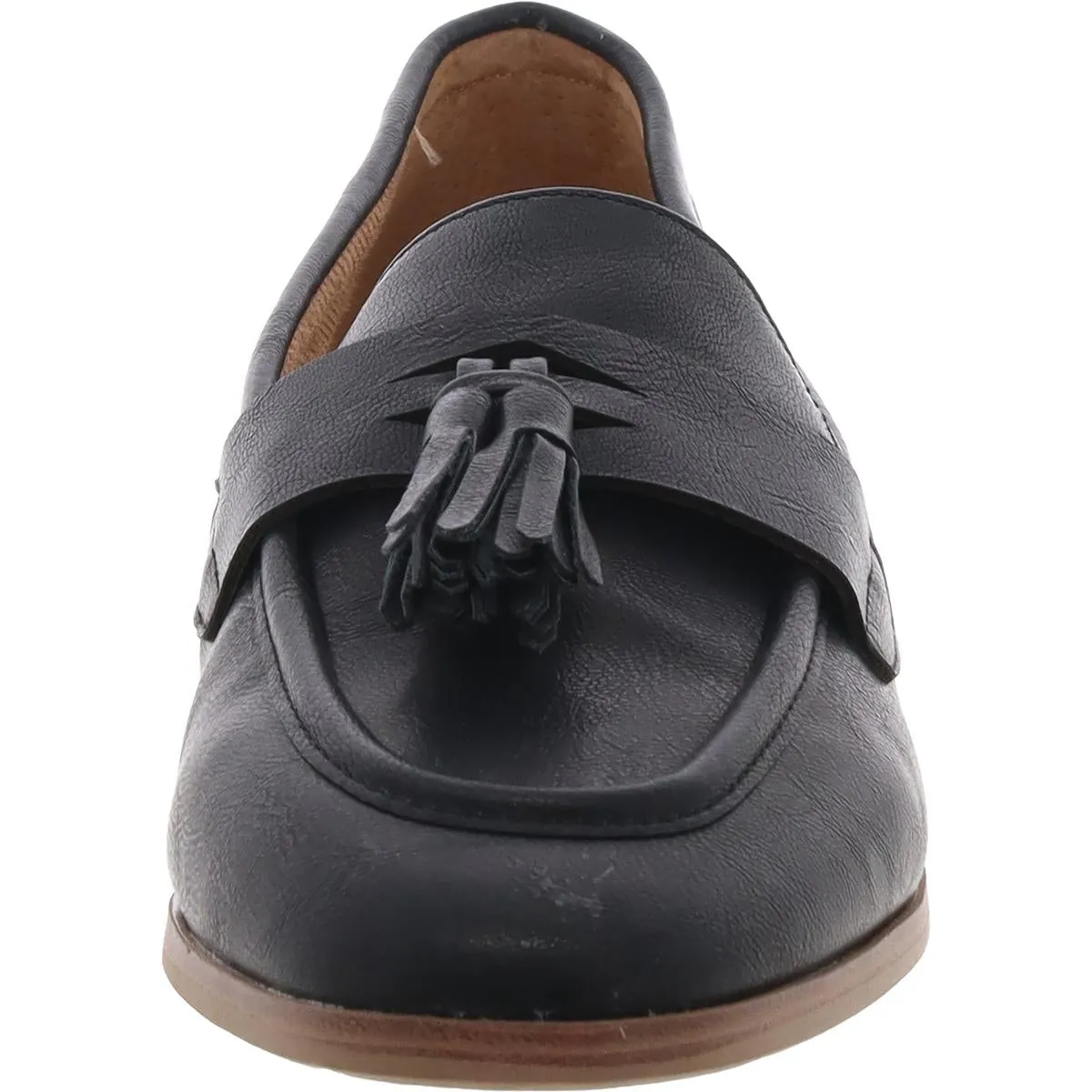 Utahh Womens Tassel Faux Leather Loafers