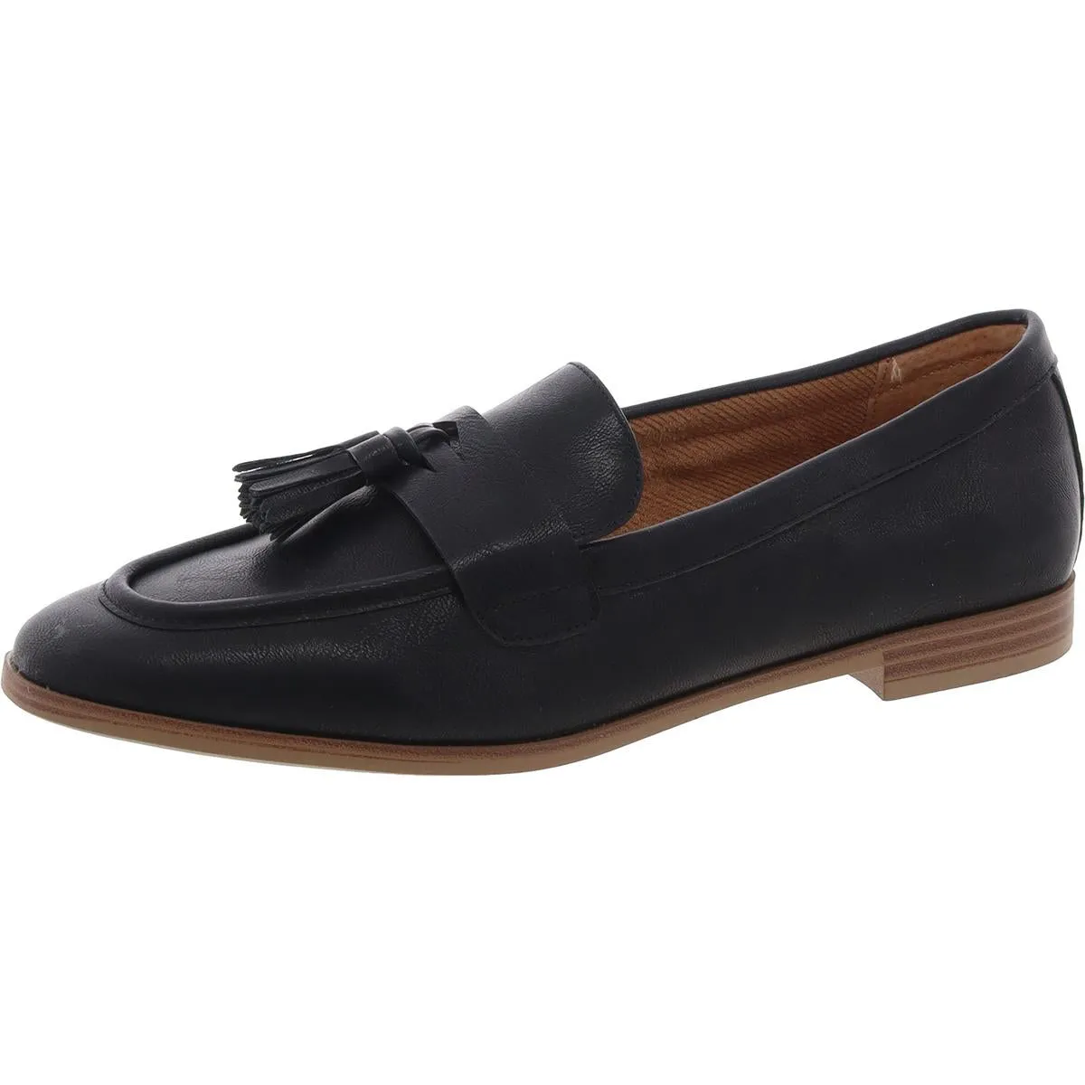 Utahh Womens Tassel Faux Leather Loafers