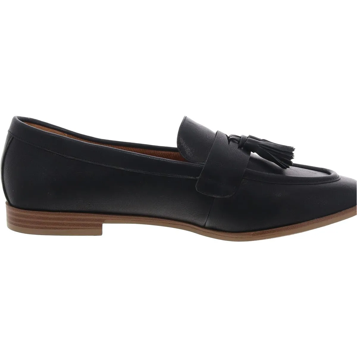 Utahh Womens Tassel Faux Leather Loafers