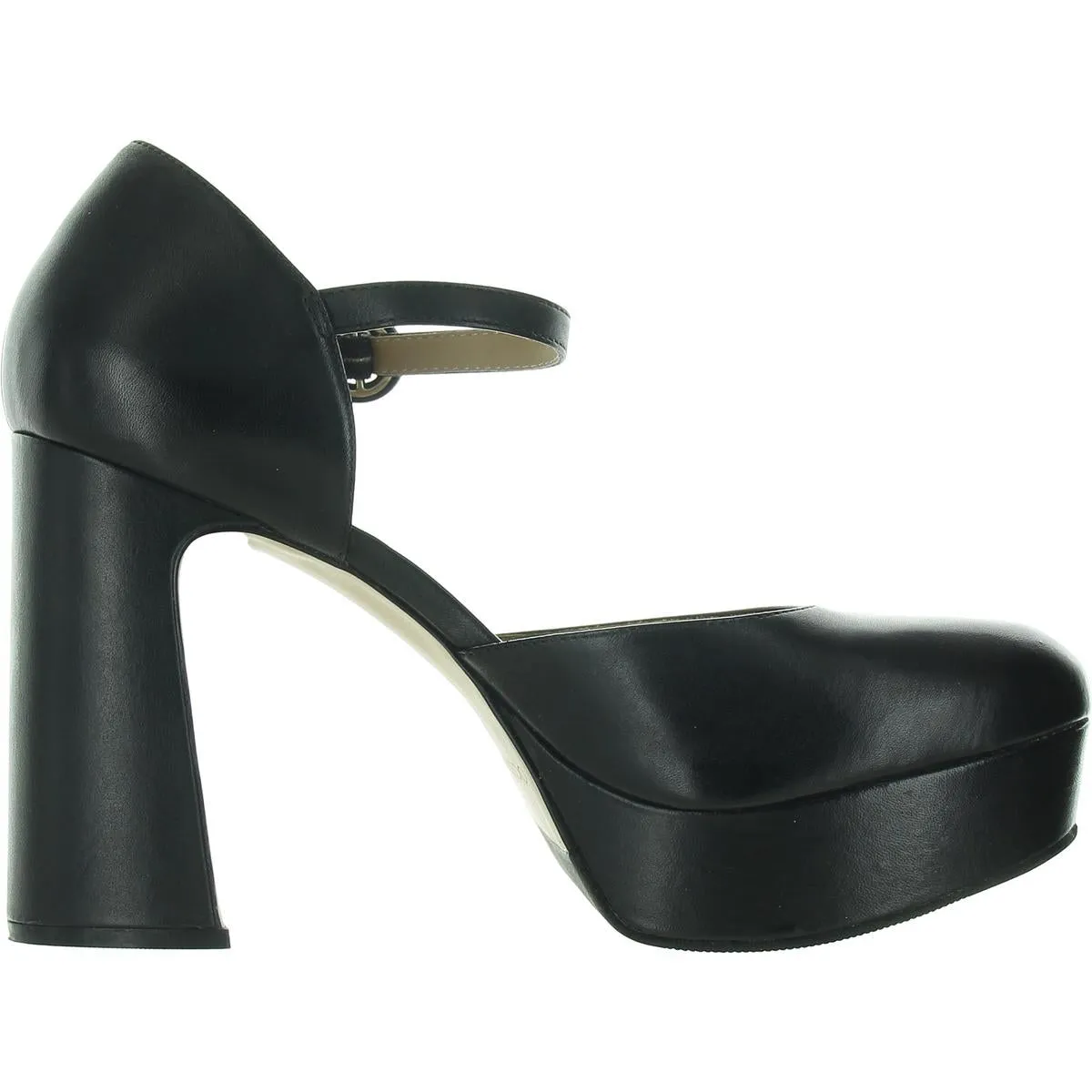 Valencia Womens Solid Leather Platform Heels
