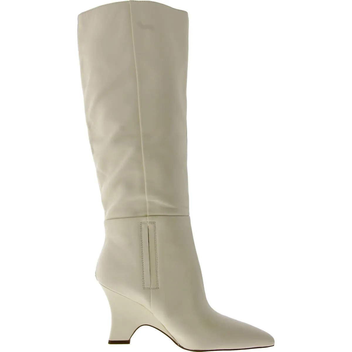 Vance Womens Leather Heels Knee-High Boots