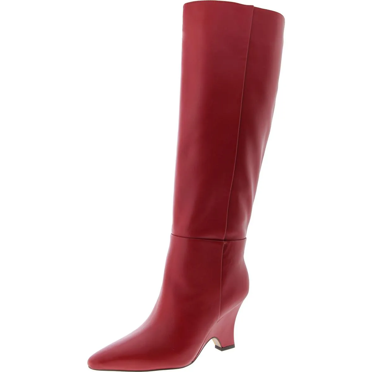 Vance Womens Leather Heels Knee-High Boots
