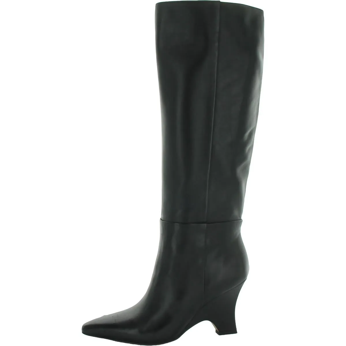 Vance Womens Leather Heels Knee-High Boots