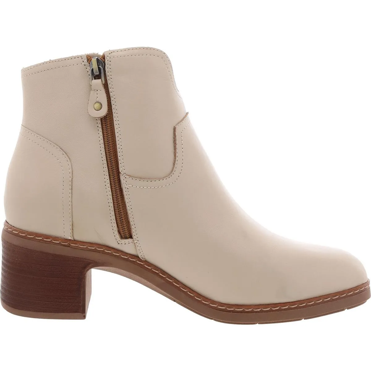 Vanda Water Resistant Womens Leather Zip Up Ankle Boots