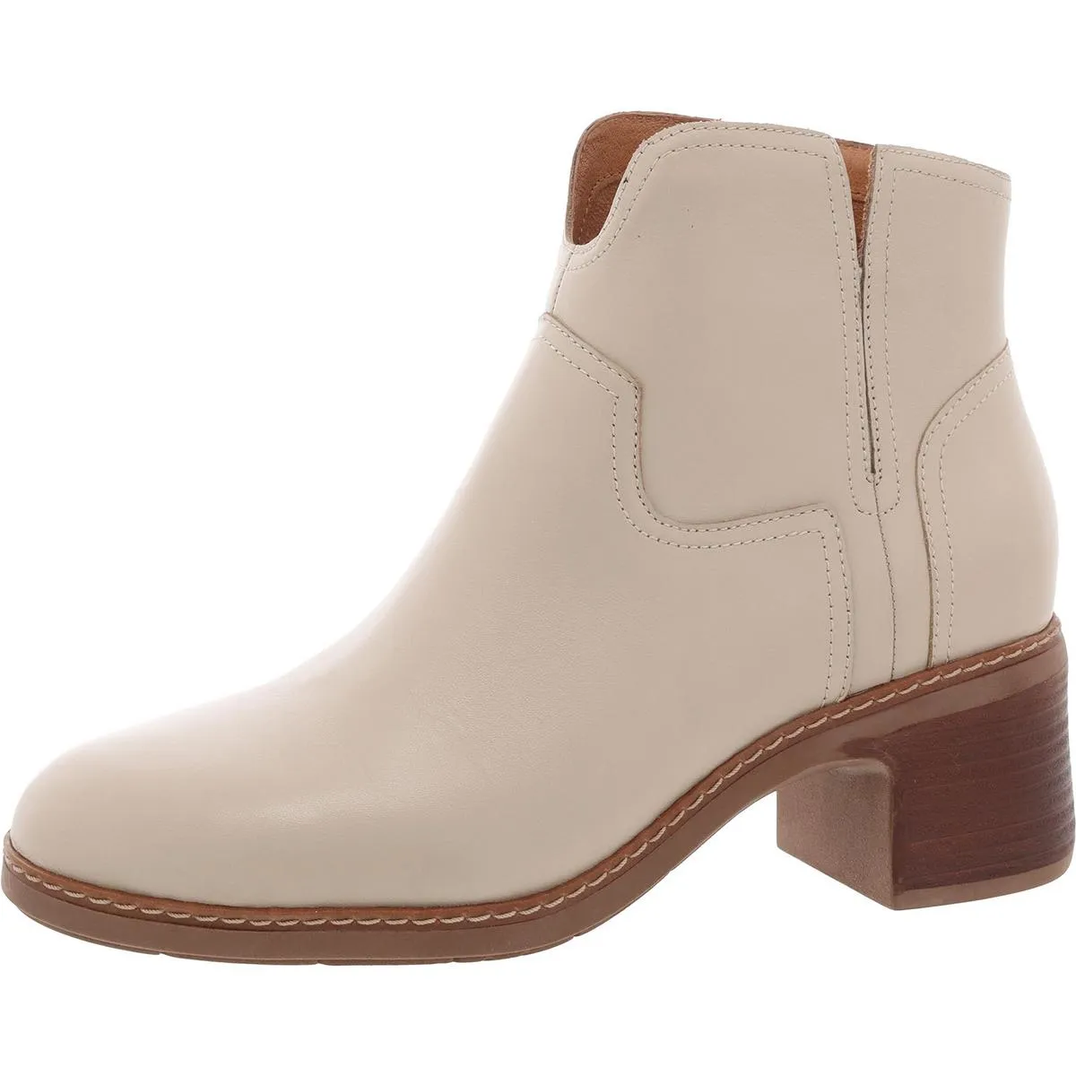 Vanda Water Resistant Womens Leather Zip Up Ankle Boots