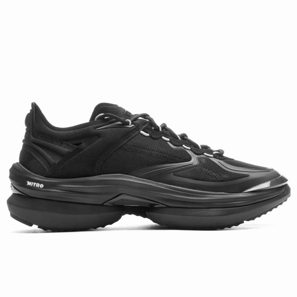 Variant Nitro Sci-Tech - Black/Platinum Gray Puma shoes with suede and modern shape