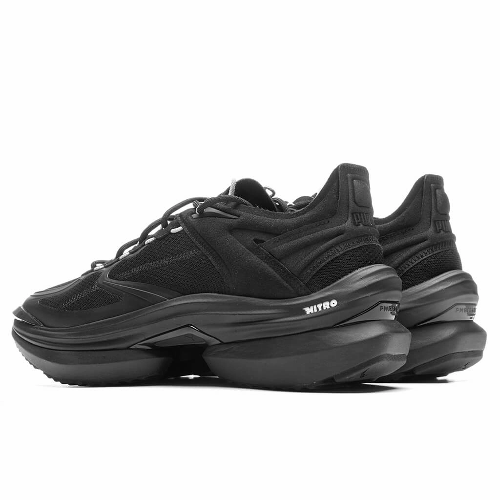 Variant Nitro Sci-Tech - Black/Platinum Gray Puma Suede Street Sneakers