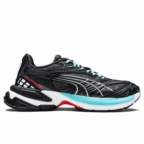 Velophasis Luxe Sport - Black/Hero Blue Puma shoes with suede and modern shape
