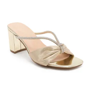Verona Metallic Slip-On Heel In Gold