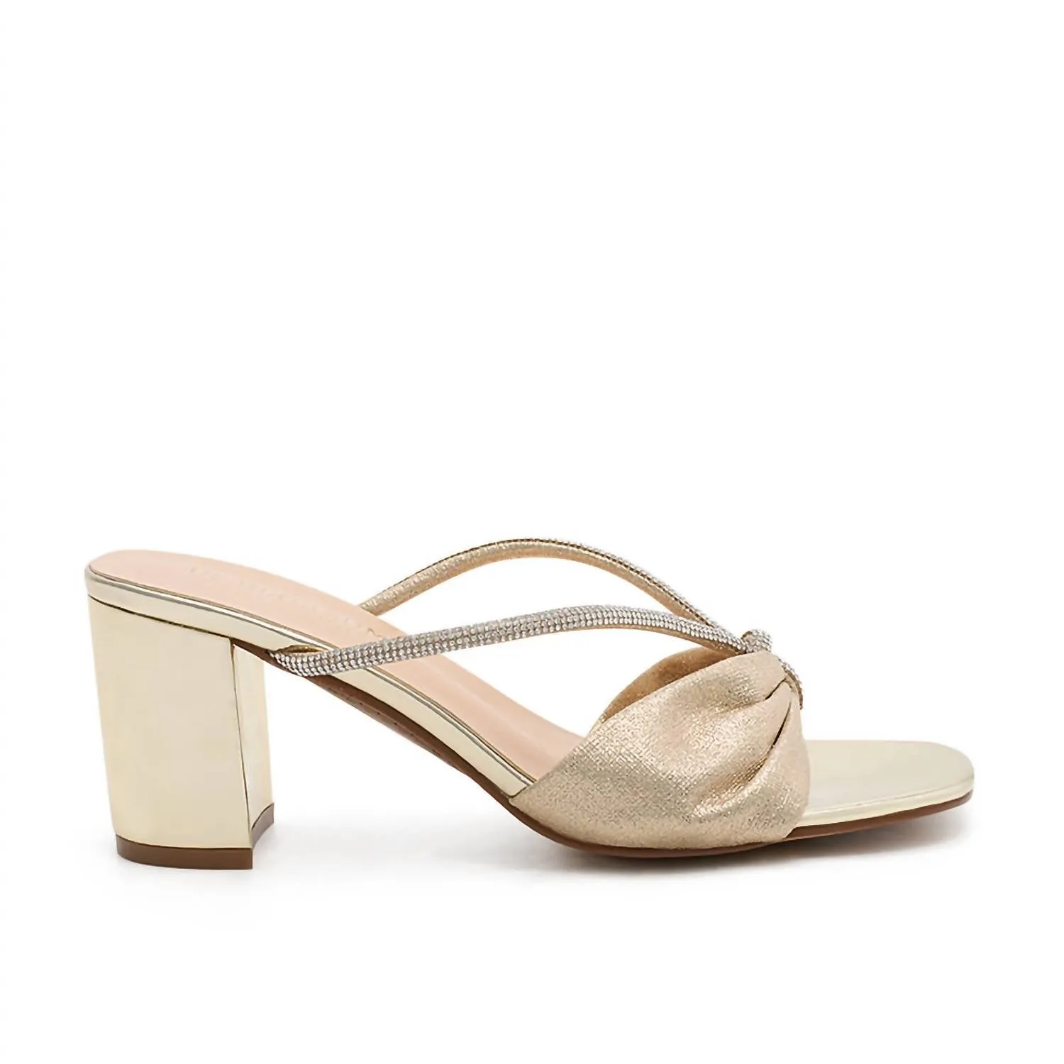 Verona Metallic Slip-On Heel In Gold
