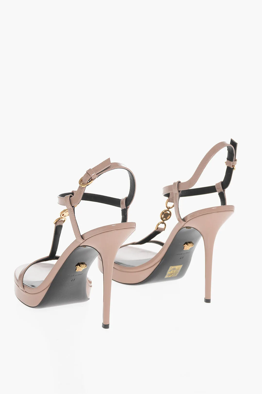 Versace Platform Sole Medusa Patent Leather Sandals 11Cm