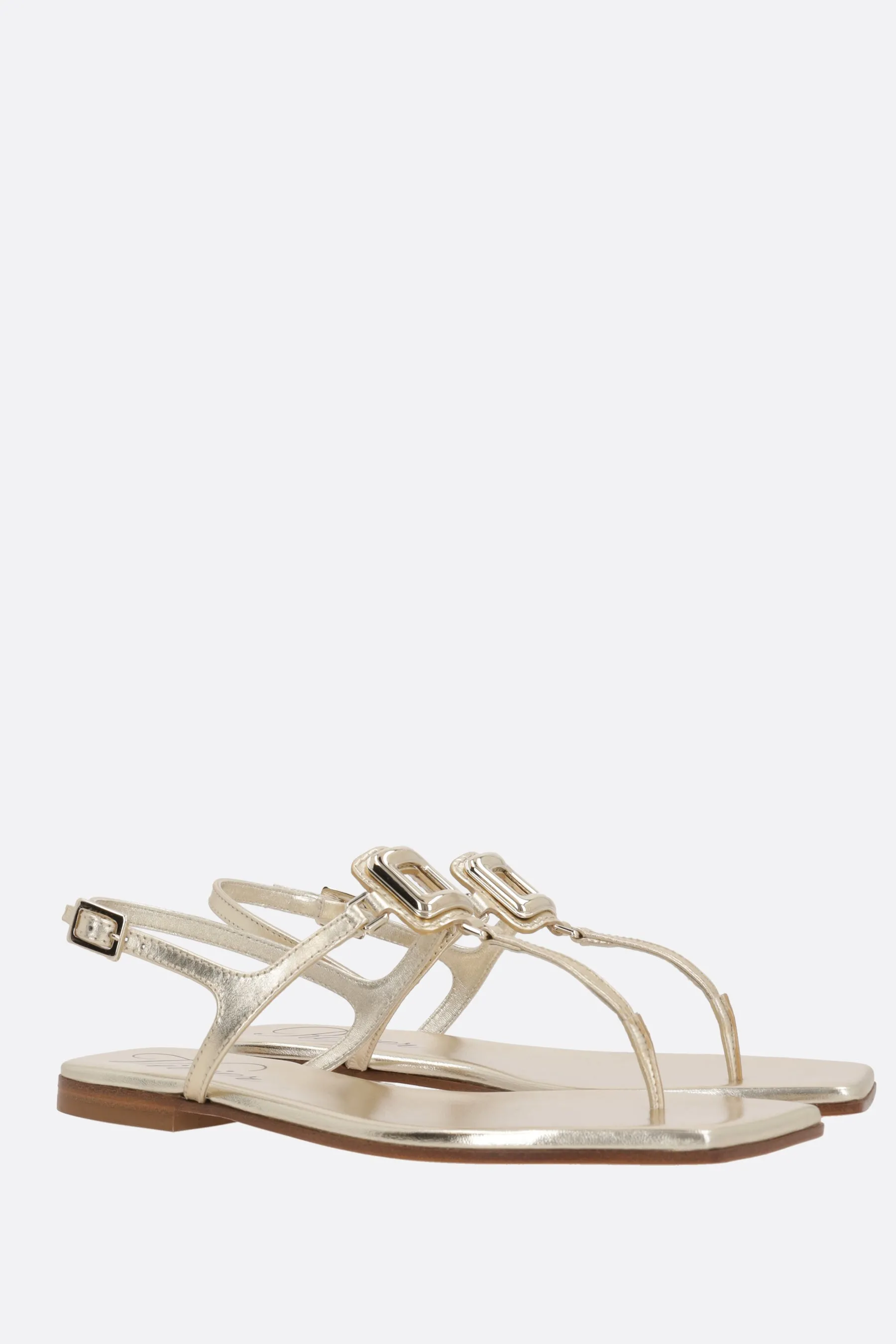 Viv' By The Sea sandals in metallic leather