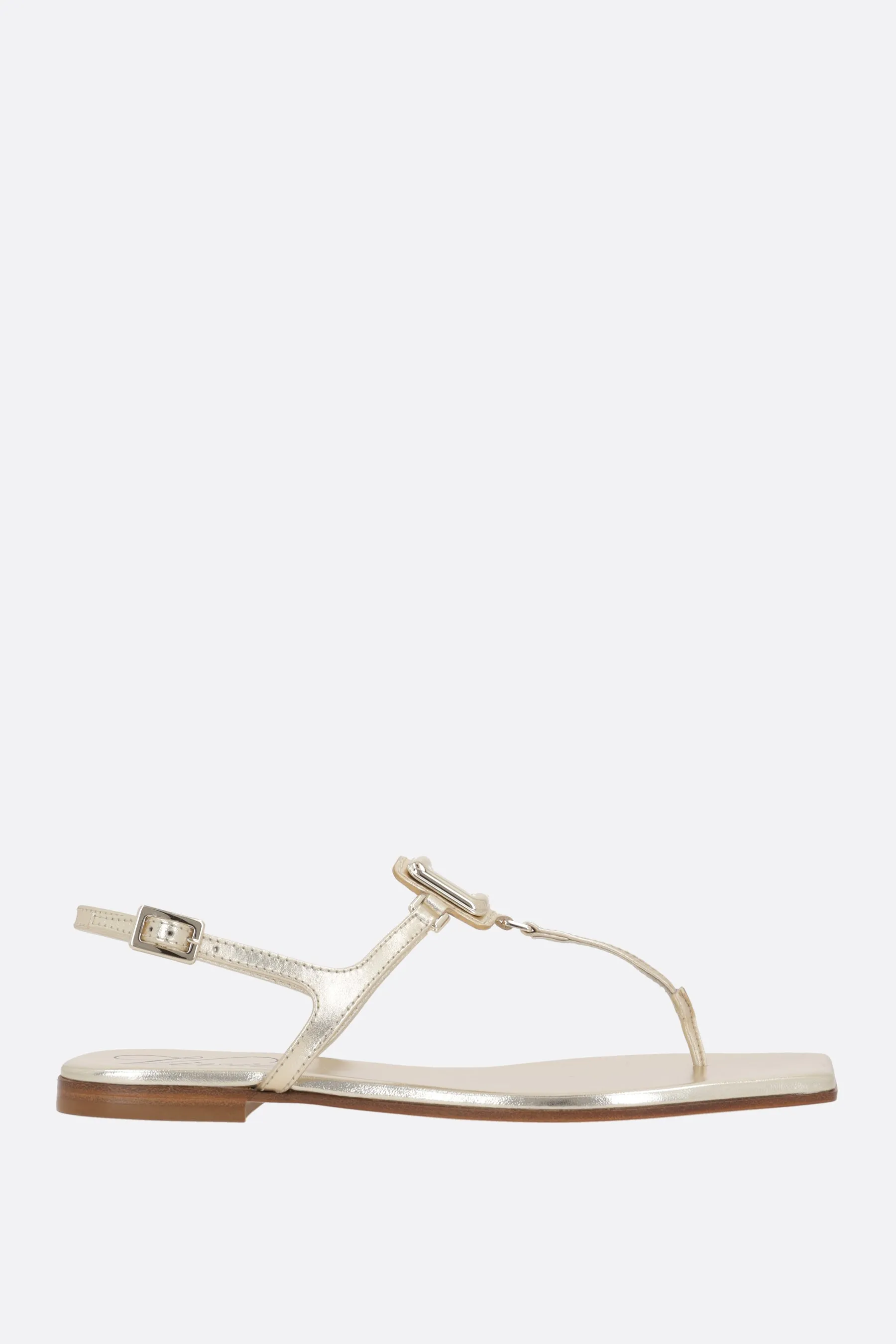 Viv' By The Sea sandals in metallic leather