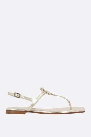 Viv' By The Sea sandals in metallic leather