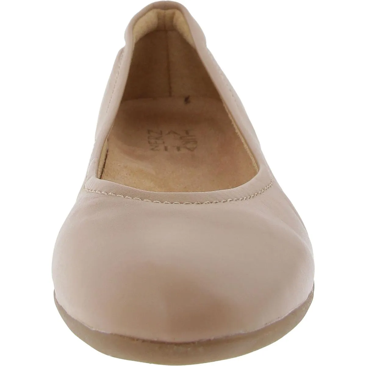 Vivienne Womens Padded Insole Leather Flat Shoes