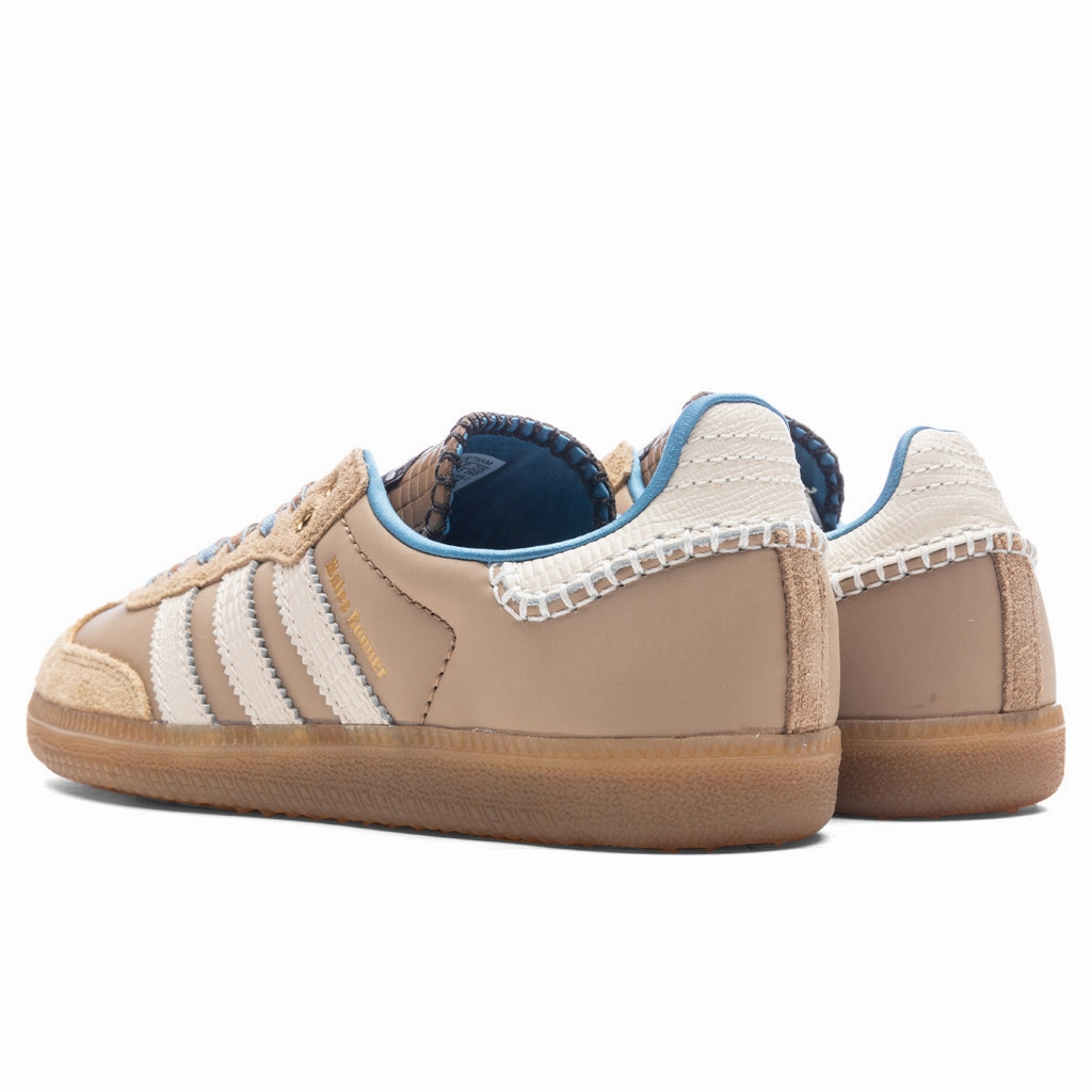 Wales Bonner x Adidas Nylon Samba - Wonder White/Ash Blue Adidas Classic Street Sneakers