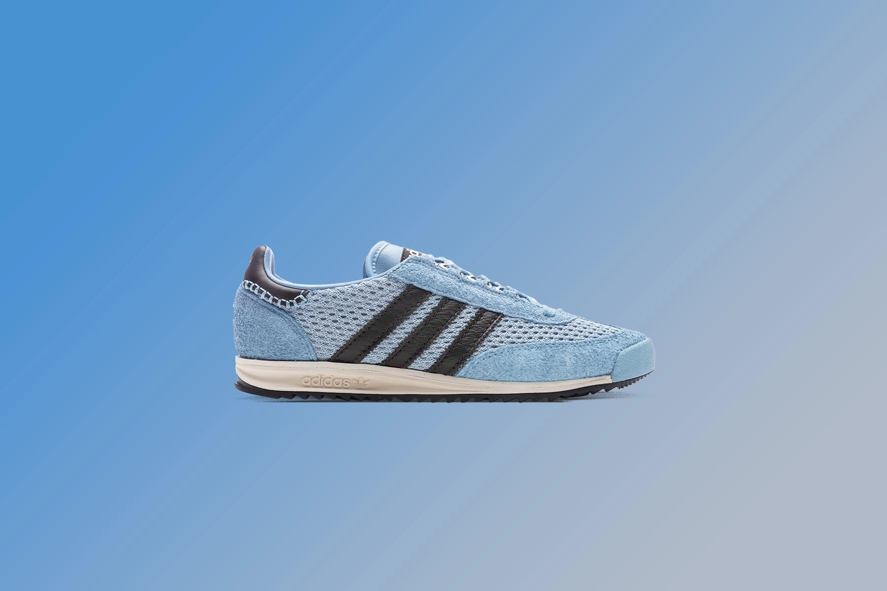 Wales Bonner x Adidas SL76 - Ash Blue/Core Black Adidas Classic Street Sneakers