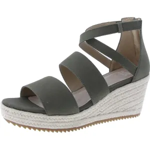 WALI Womens Zipper Manmade Espadrille Heels