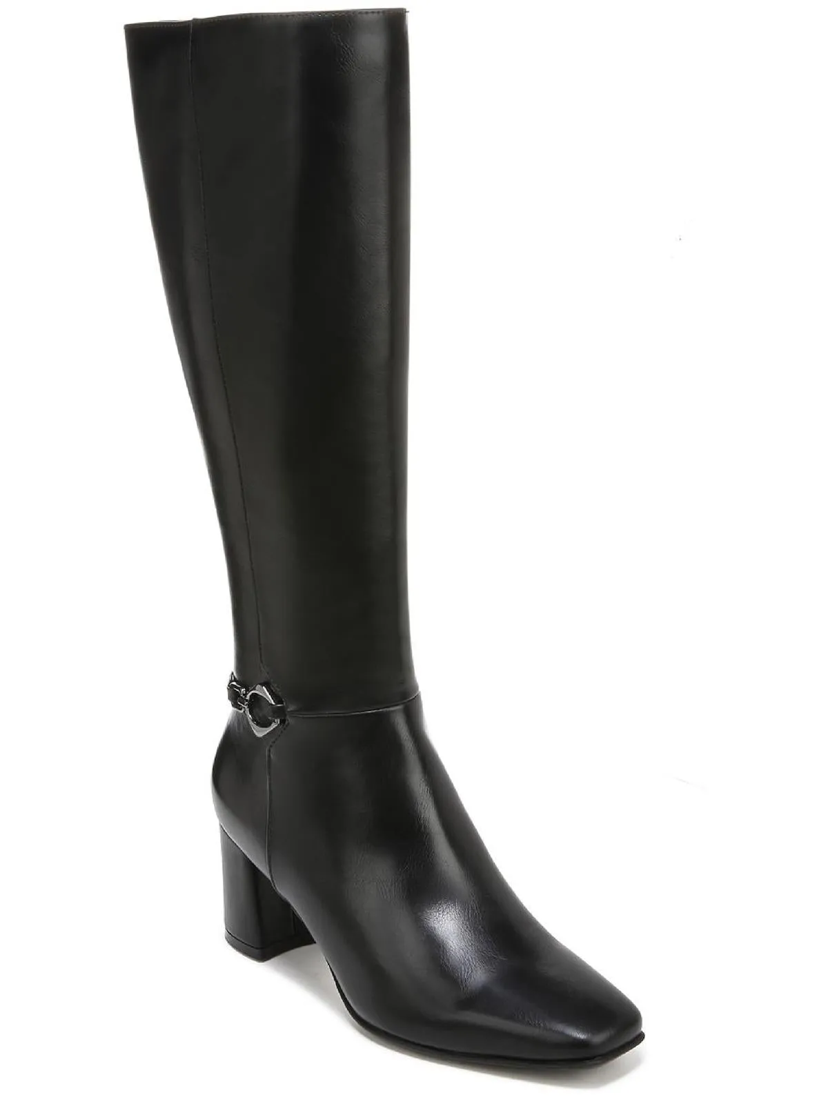Waylon Womens Faux Leather Wide Calf Knee-High Boots