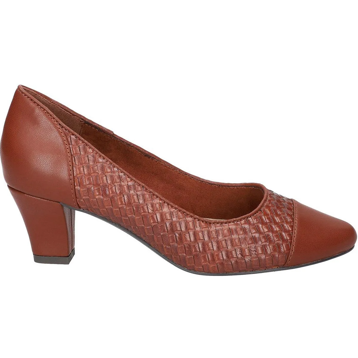 Wes Womens Textured Faux Leather Kitten Heels