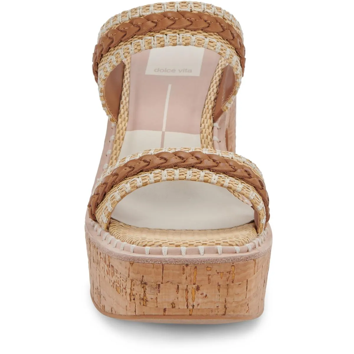 WHIM Womens Leather Slip On Platform Sandals