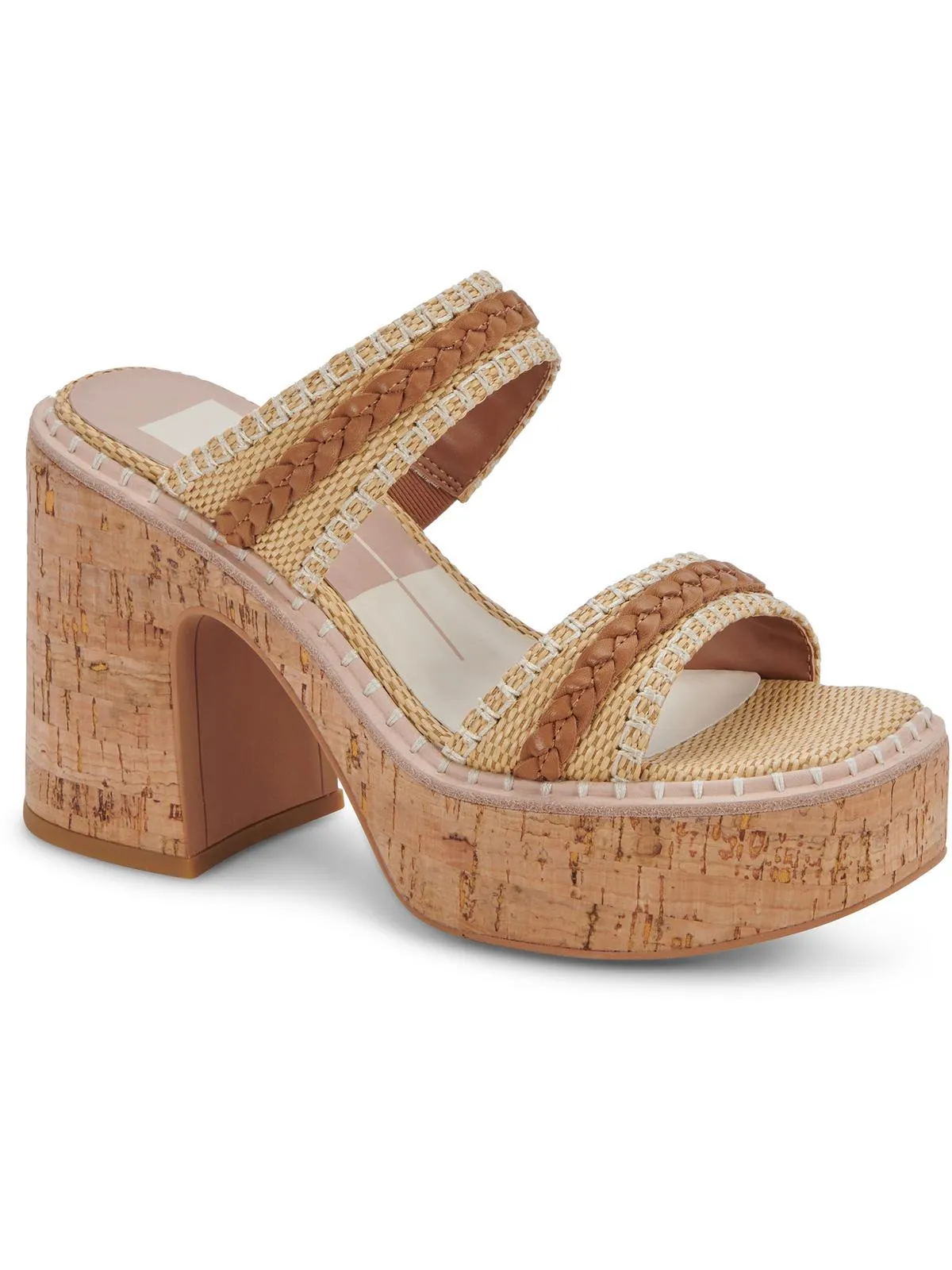 WHIM Womens Leather Slip On Platform Sandals