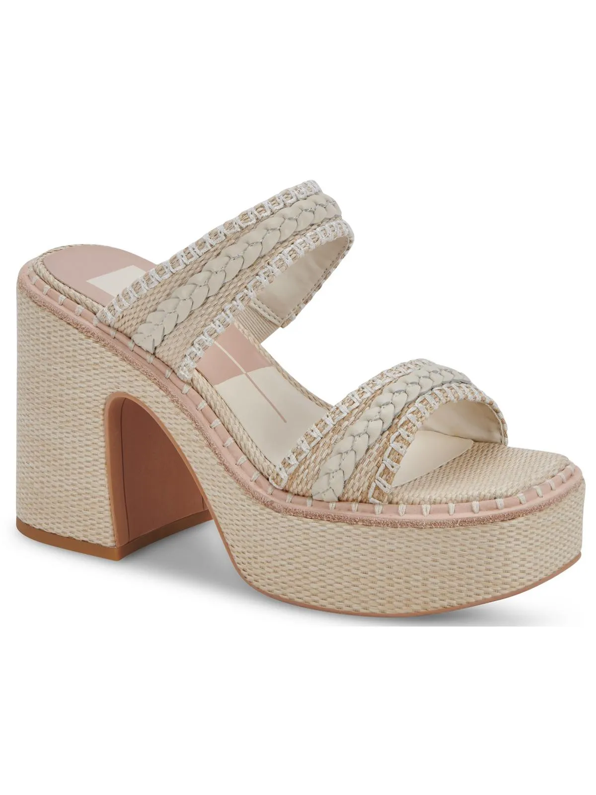 WHIM Womens Leather Slip On Platform Sandals