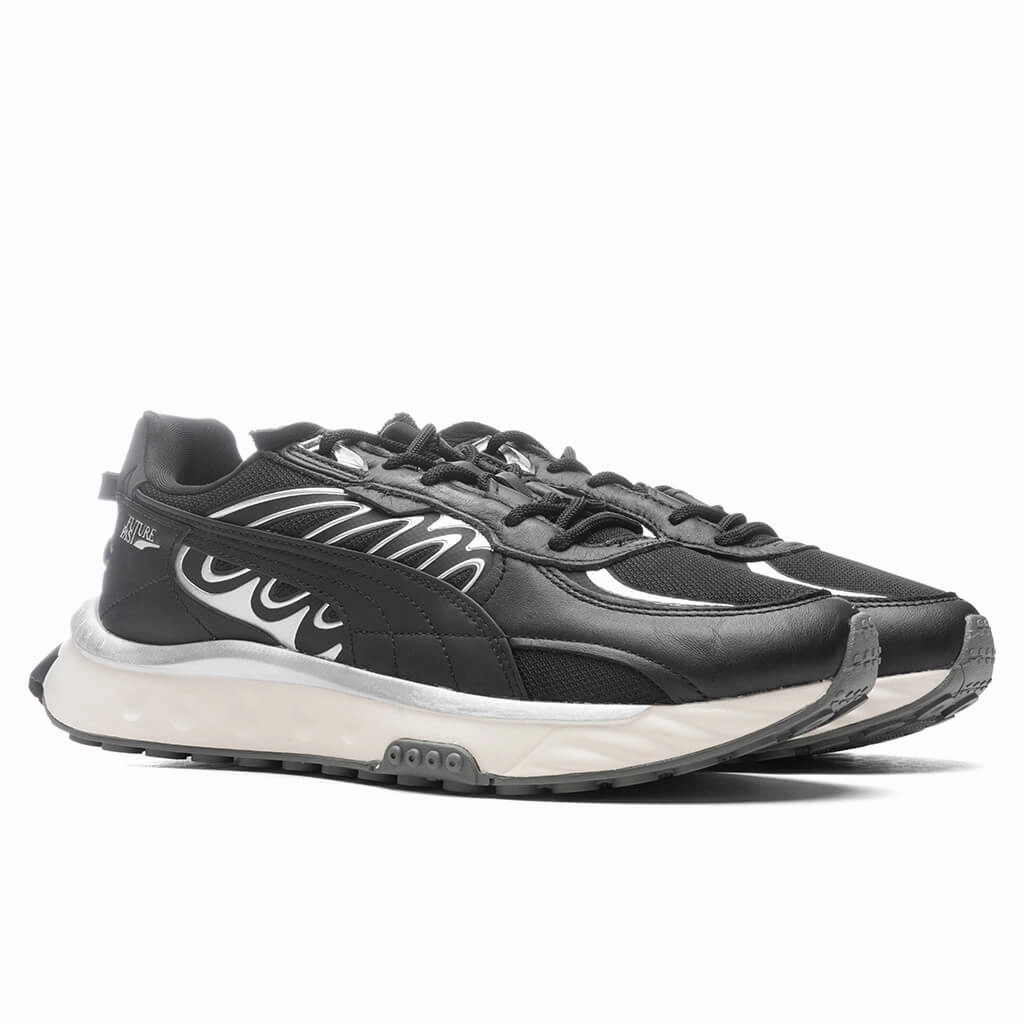 Wild Rider Tecno - Black Puma Suede Street Sneakers