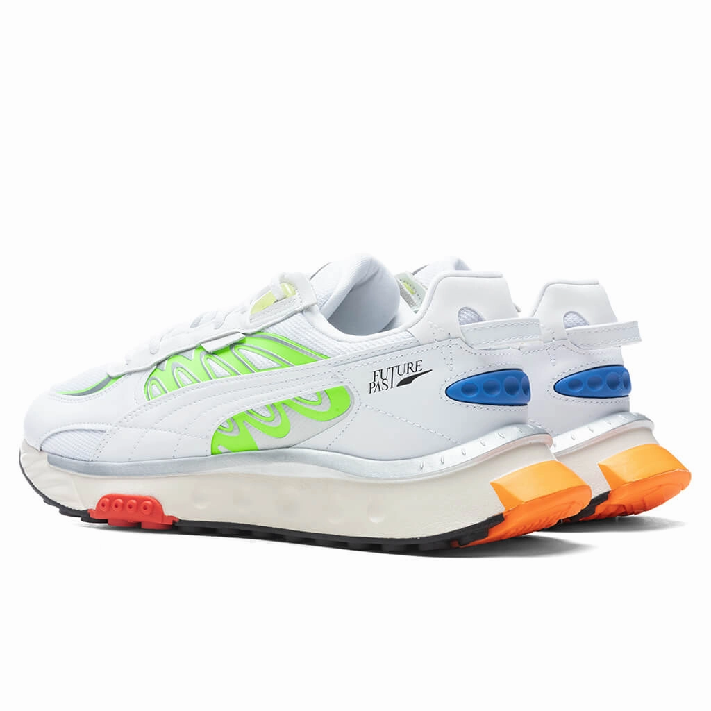 Wild Rider Tecno - White Puma Suede Street Sneakers