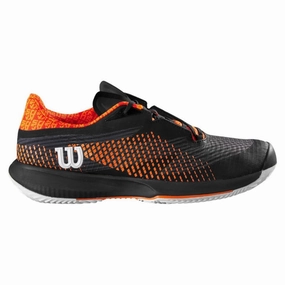 Wilson 2023 Kaos Swift 1.5 Men's Tennis Shoes - Black/Phantom/Shocking Orange Wilson tennis shoes