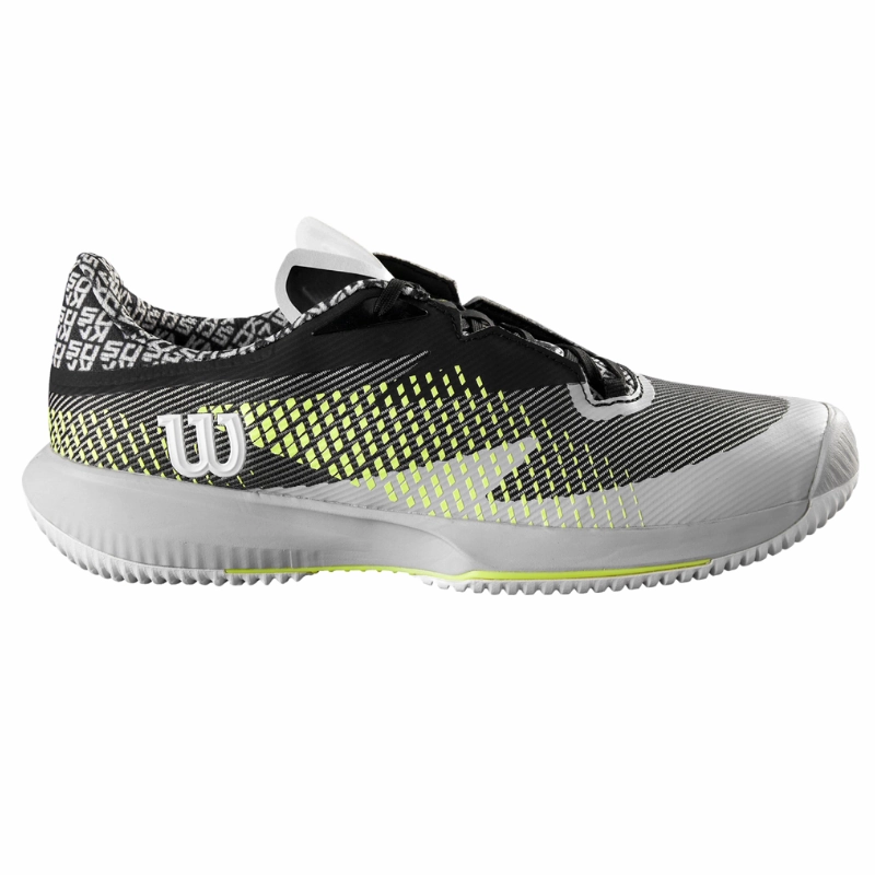 Wilson Kaos Swift 1.5 Mens Tennis Shoes - Pearl Blue / Black / Safety Yellow Wilson tennis shoes