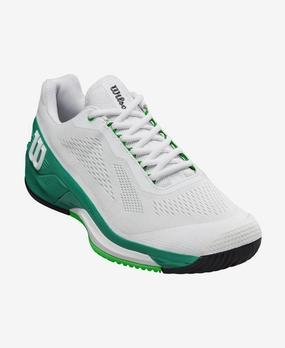 Wilson Men's Rush Pro 4.0 (White/Green) Wilson men's shoes