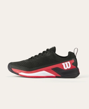 Wilson Men's Rush Pro 4.5 (Black/Red) Wilson men's shoes