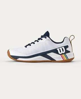 Wilson Men's Rush Pro 4.5 RG CLAY (White/Navy Blazer/Gumla) Wilson men's shoes