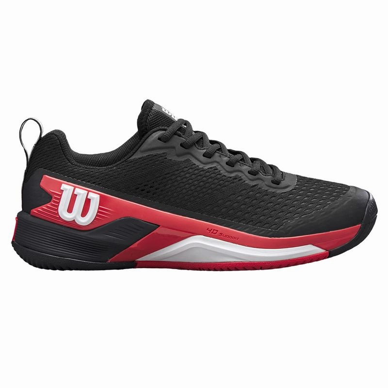 Wilson Men's Rush Pro 4.5 Tennis Shoes Black Infrared