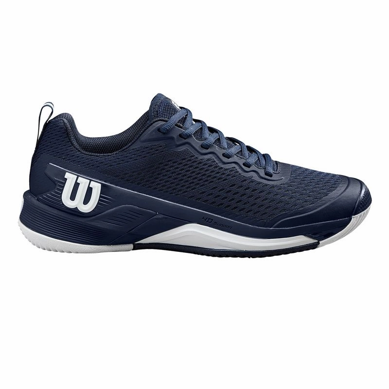 Wilson Men's Rush Pro 4.5 Tennis Shoes Navy White Wilson Tennis men's footwear
