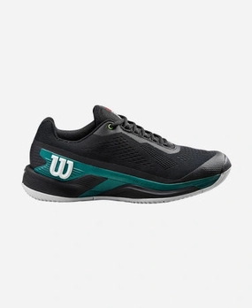 Wilson Men's Rush Pro Blade 4.0 (Black/Black/Deep Teal) Wilson men's shoes