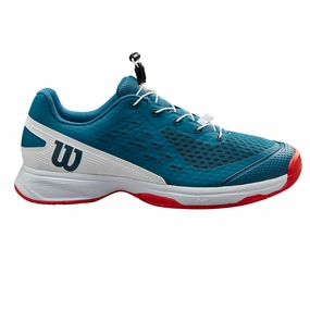 Wilson Rush Pro JR 4.0 QL Tennis Shoes - Blue Coral/ White/ Fiesta Wilson tennis shoes