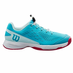 Wilson Rush Pro JR 4.0 QL Tennis Shoes - Scuba Blue/ White/ Love Potion Wilson tennis shoes
