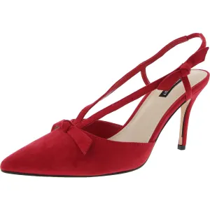 WnRuze2 Womens Bow Faux Suede Ankle Strap