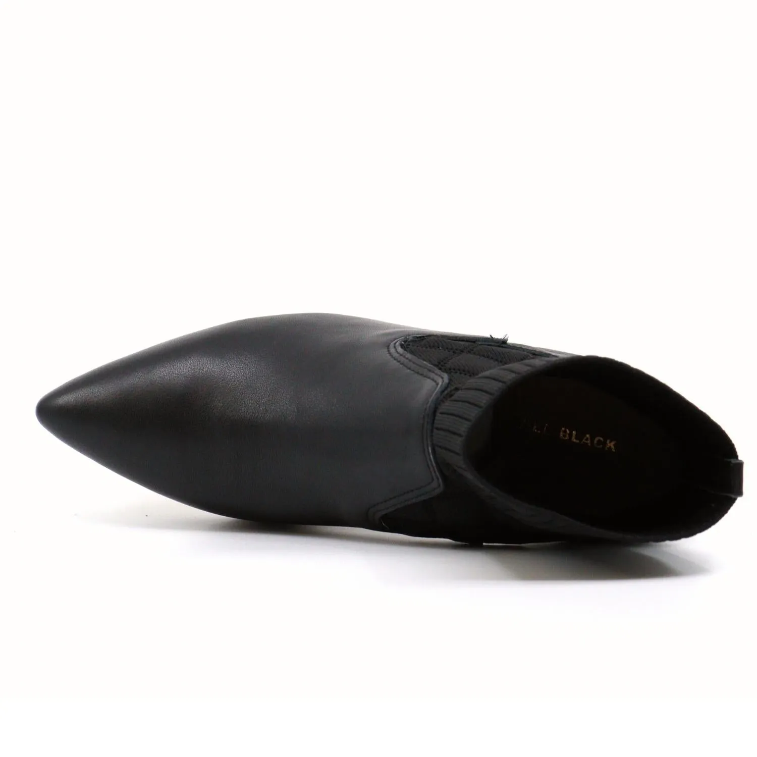 Women Ankle Sock Kitten Heel In Black