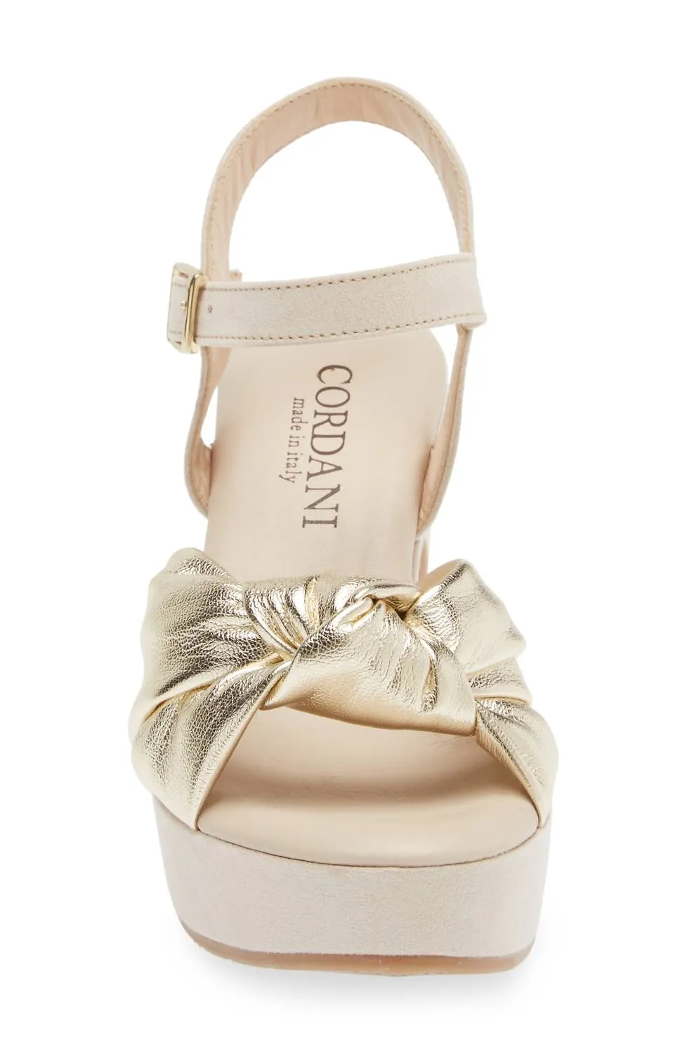 Women Lola Knotted Platform Sandal In Platino