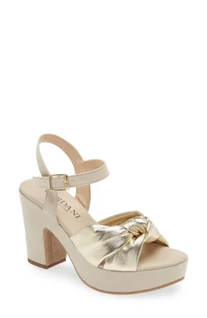 Women Lola Knotted Platform Sandal In Platino