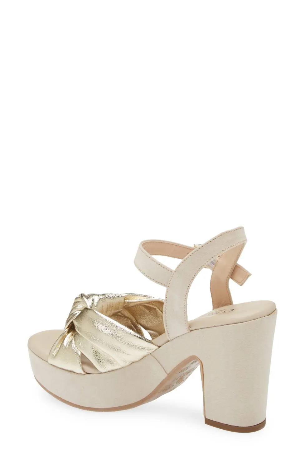 Women Lola Knotted Platform Sandal In Platino