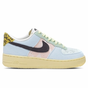 Women's Air Force 1 '07 Celestine Blue and Lemon Wash - Celestine Blue/Off Noir/Arctic Orange Nike lifestyle sneakers with retro vibe