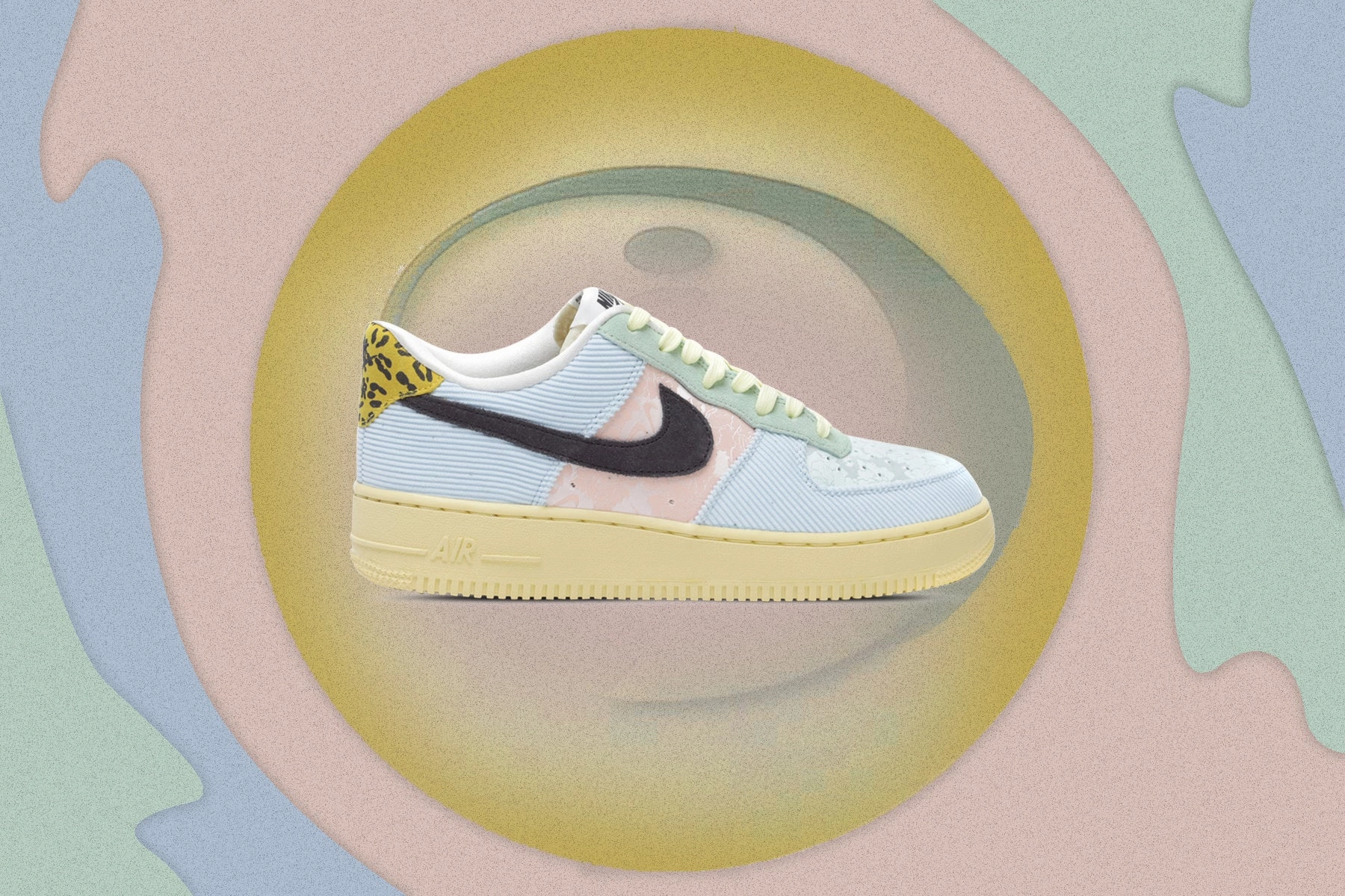 Women's Air Force 1 '07 Celestine Blue and Lemon Wash - Celestine Blue/Off Noir/Arctic Orange Nike Retro Lifestyle Shoes