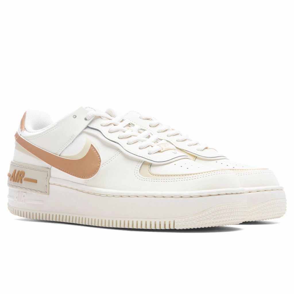 Women's Air Force 1 Shadow - Sail/Hemp/Fossil Nike Retro Lifestyle Shoes