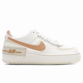 Women's Air Force 1 Shadow - Sail/Hemp/Fossil Nike lifestyle sneakers with retro vibe